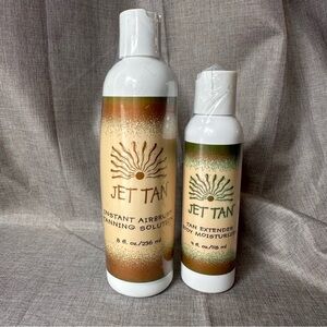 Jet Tan instant airbrush tanning solution + tan extender body moisturizer